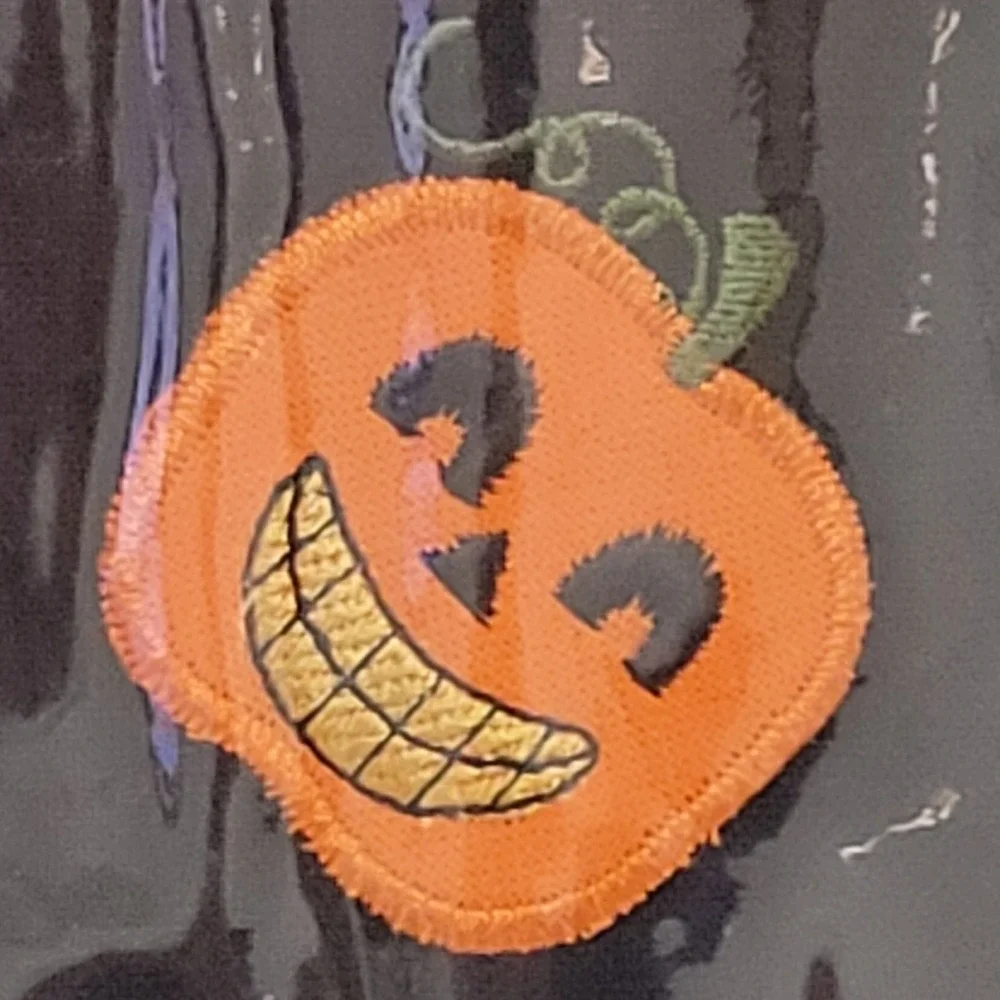 Accents by Jabara Halloween Pumpkin Dinner Napkins Set of 4 Black Vintage 2005